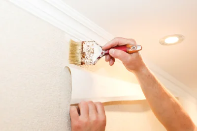 Pose de papier peint à Lafat — revêtements muraux et toiles de verre